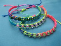 Colorful glass pearl bracelets